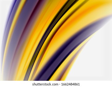 Wave lines abstract background, smooth silk design with rainbow style colors. Liquid fluid color waves. Vector Illustration For Wallpaper, Banner, Background, Card, Book, Illustration, landing page