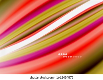Wave lines abstract background, smooth silk design with rainbow style colors. Liquid fluid color waves. Vector Illustration For Wallpaper, Banner, Background, Card, Book, Illustration, landing page