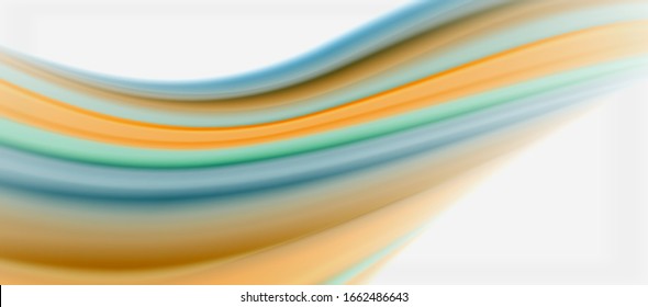 Wave lines abstract background, smooth silk design with rainbow style colors. Liquid fluid color waves. Vector Illustration For Wallpaper, Banner, Background, Card, Book, Illustration, landing page