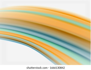 Wave lines abstract background, smooth silk design with rainbow style colors. Liquid fluid color waves. Vector Illustration For Wallpaper, Banner, Background, Card, Book, Illustration, landing page