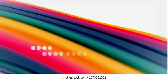 Wave lines abstract background, smooth silk design with rainbow style colors. Liquid fluid color waves. Vector Illustration For Wallpaper, Banner, Background, Card, Book, Illustration, landing page