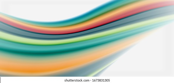 Líneas de onda fondo abstracto, diseño de seda lisa con colores de estilo arcoiris. Olas de color líquido. Ilustración vectorial para papel tapiz, pancarta, fondo, tarjeta, libro, ilustración, página de inicio