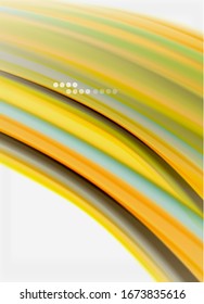 Wave lines abstract background, smooth silk design with rainbow style colors. Liquid fluid color waves. Vector Illustration For Wallpaper, Banner, Background, Card, Book, Illustration, landing page