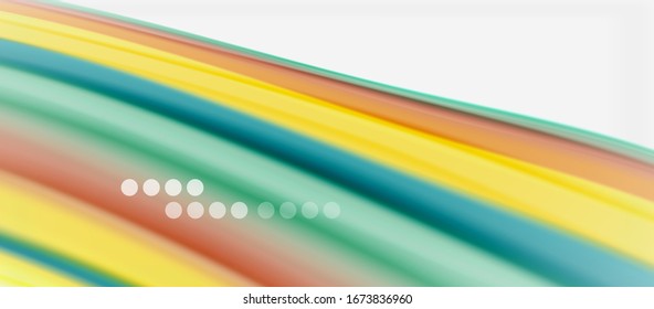 Wave lines abstract background, smooth silk design with rainbow style colors. Liquid fluid color waves. Vector Illustration For Wallpaper, Banner, Background, Card, Book, Illustration, landing page