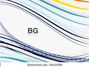 Wave lines abstract background. Vector template background for workflow layout, diagram, number options or web design