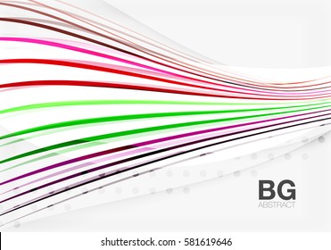 Wave lines abstract background. Vector template background for workflow layout, diagram, number options or web design