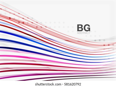 Wave lines abstract background. Vector template background for workflow layout, diagram, number options or web design