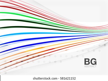Wave lines abstract background. Vector template background for workflow layout, diagram, number options or web design