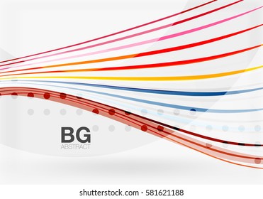 Wave lines abstract background. Vector template background for workflow layout, diagram, number options or web design