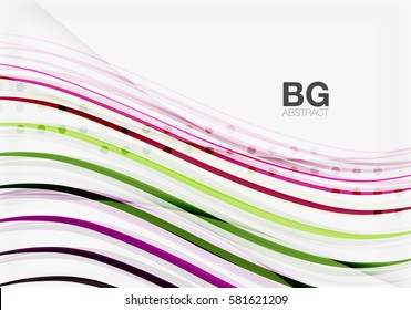 Wave lines abstract background. Vector template background for workflow layout, diagram, number options or web design