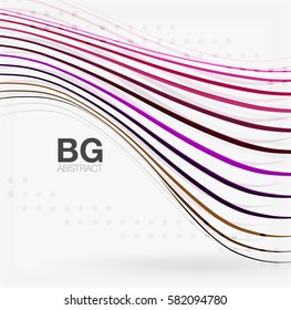 Wave lines abstract background. Vector template background for workflow layout, diagram, number options or web design