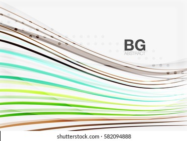 Wave lines abstract background. Vector template background for workflow layout, diagram, number options or web design