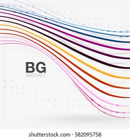 Wave lines abstract background. Vector template background for workflow layout, diagram, number options or web design