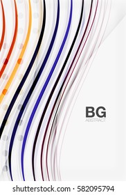 Wave lines abstract background. Vector template background for workflow layout, diagram, number options or web design