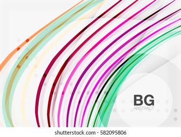 Wave lines abstract background. Vector template background for workflow layout, diagram, number options or web design