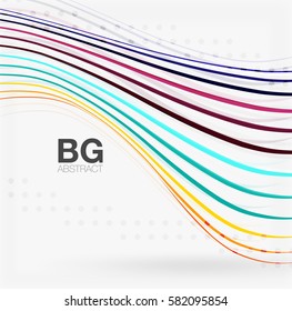Wave lines abstract background. Vector template background for workflow layout, diagram, number options or web design