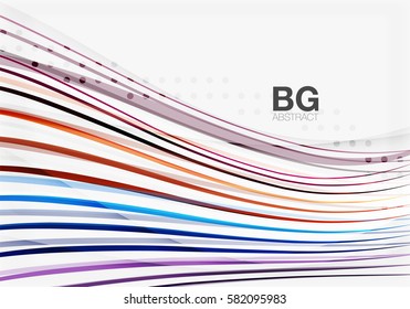 Plano de fundo abstrato das linhas de onda. Plano de fundo de modelo de vetor para layout de fluxo de trabalho, diagrama, opções de número ou design da Web