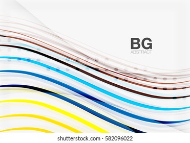 Wave lines abstract background. Vector template background for workflow layout, diagram, number options or web design