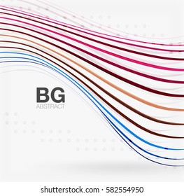 Wave lines abstract background. Vector template background for workflow layout, diagram, number options or web design