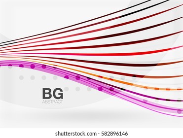 Wave lines abstract background. Vector template background for workflow layout, diagram, number options or web design