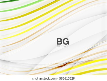 Wave lines abstract background. Vector template background for workflow layout, diagram, number options or web design