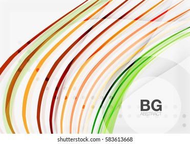 Wave lines abstract background. Vector template background for workflow layout, diagram, number options or web design