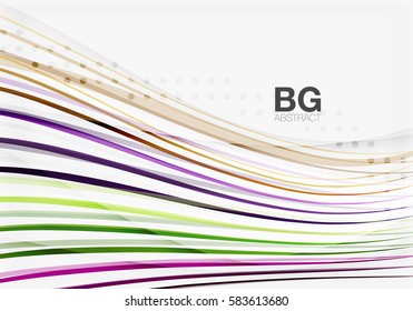 Wave lines abstract background. Vector template background for workflow layout, diagram, number options or web design
