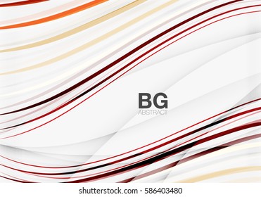 Wave lines abstract background. Vector template background for workflow layout, diagram, number options or web design