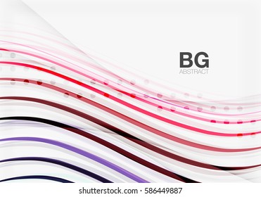 Wave lines abstract background. Vector template background for workflow layout, diagram, number options or web design