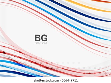 Wave lines abstract background. Vector template background for workflow layout, diagram, number options or web design
