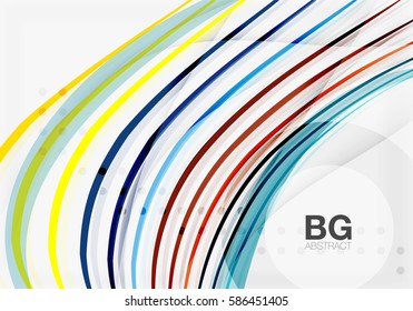 Wave lines abstract background. Vector template background for workflow layout, diagram, number options or web design