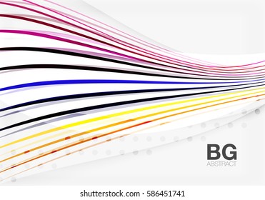 Wave lines abstract background. Vector template background for workflow layout, diagram, number options or web design