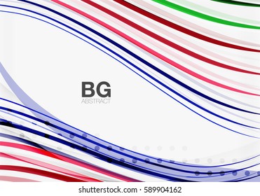 Wave lines abstract background. Vector template background for workflow layout, diagram, number options or web design