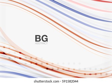 Wave lines abstract background. Vector template background for workflow layout, diagram, number options or web design