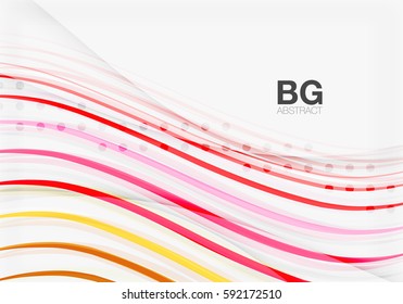 Wave lines abstract background. Vector template background for workflow layout, diagram, number options or web design