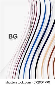 Wave lines abstract background. Vector template background for workflow layout, diagram, number options or web design