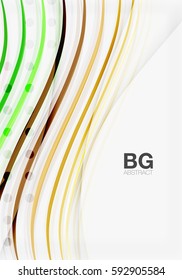 Wave lines abstract background. Vector template background for workflow layout, diagram, number options or web design