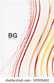 Wave lines abstract background. Vector template background for workflow layout, diagram, number options or web design