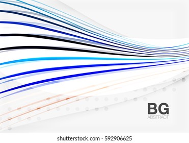 Wave lines abstract background. Vector template background for workflow layout, diagram, number options or web design