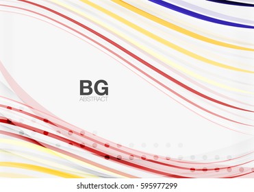 Wave lines abstract background. Vector template background for workflow layout, diagram, number options or web design