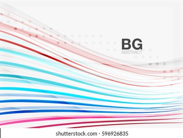 Wave lines abstract background. Vector template background for workflow layout, diagram, number options or web design