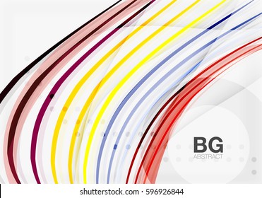 Wave lines abstract background. Vector template background for workflow layout, diagram, number options or web design