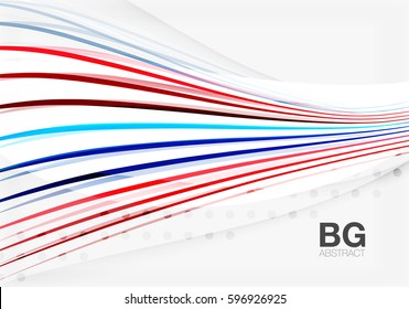 Wave lines abstract background. Vector template background for workflow layout, diagram, number options or web design