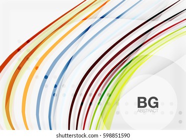 Wave lines abstract background. Vector template background for workflow layout, diagram, number options or web design