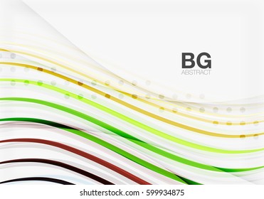 Wave lines abstract background. Vector template background for workflow layout, diagram, number options or web design