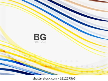 Wave lines abstract background. Vector template background for workflow layout, diagram, number options or web design