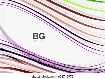 Wave lines abstract background. Vector template background for workflow layout, diagram, number options or web design