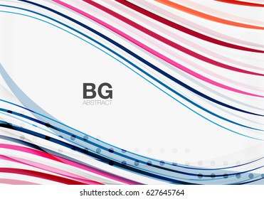 Wave lines abstract background. Vector template background for workflow layout, diagram, number options or web design
