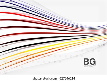 Wave lines abstract background. Vector template background for workflow layout, diagram, number options or web design