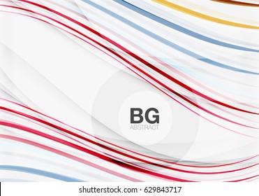 Wave lines abstract background. Vector template background for workflow layout, diagram, number options or web design